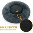 thumbnail image 3 of Cama para perros y gatos, redonda, de felpa suave, con forma de dona, sofá para perros de 60 cm de diámetro., 3 of 7