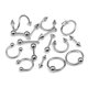 thumbnail image 3 of Juego de 16 piercings de acero quirúrgico en espiral para el ombligo, la lengua, la ceja y el cuerpo, para mujer (color acero), 3 of 7