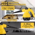thumbnail image 2 of IRUEJFSR maquina de vapor para limpieza, vapor de alta presion de 3,5 Bar, 1050 W, tanque de agua de 350 ml, adecuada para alfombras y tapicería, sillones, cocinas, muebles, baños, auto, pisos, etc., 2 of 5