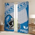 thumbnail image 2 of Manfei Rugby Ball Game Black Out Curtains,Football Sport Theme Curtains Pack of 2 (42x63 Each),Gray Blue Helmet Bedroom Curtains For Boys Teens,Super Cozy Room Decor, 2 of 6