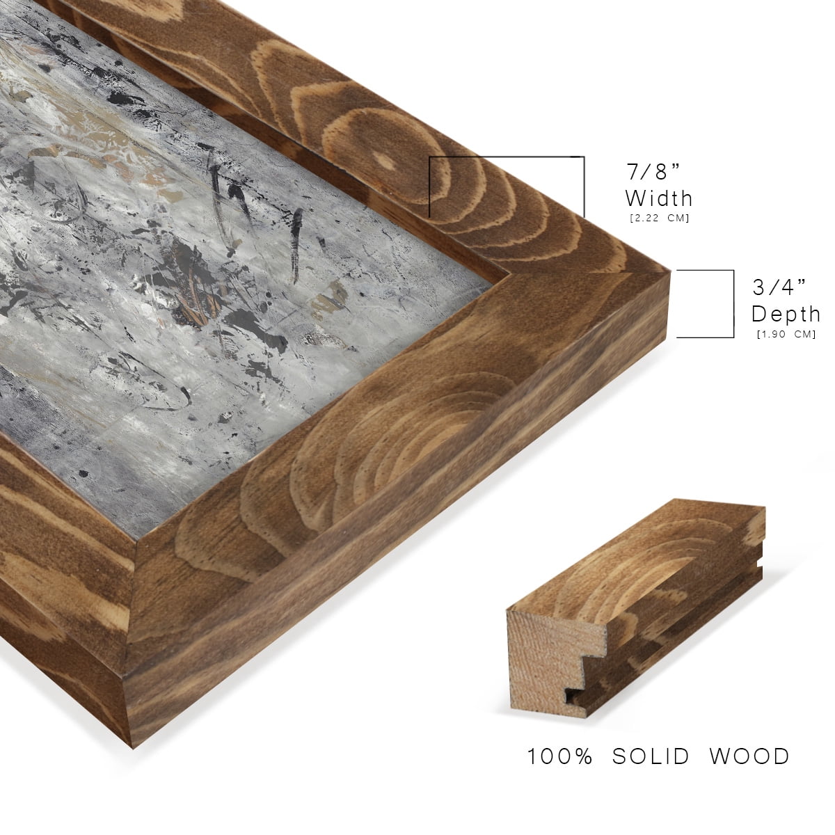Ancient Marks II - Framed Print w/glass - Walnut