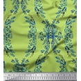 thumbnail image 1 of Soimoi Modal Satin Fabric Floral & Ogee Damask Print Fabric by the Yard 42 Inch Wide, 1 of 1