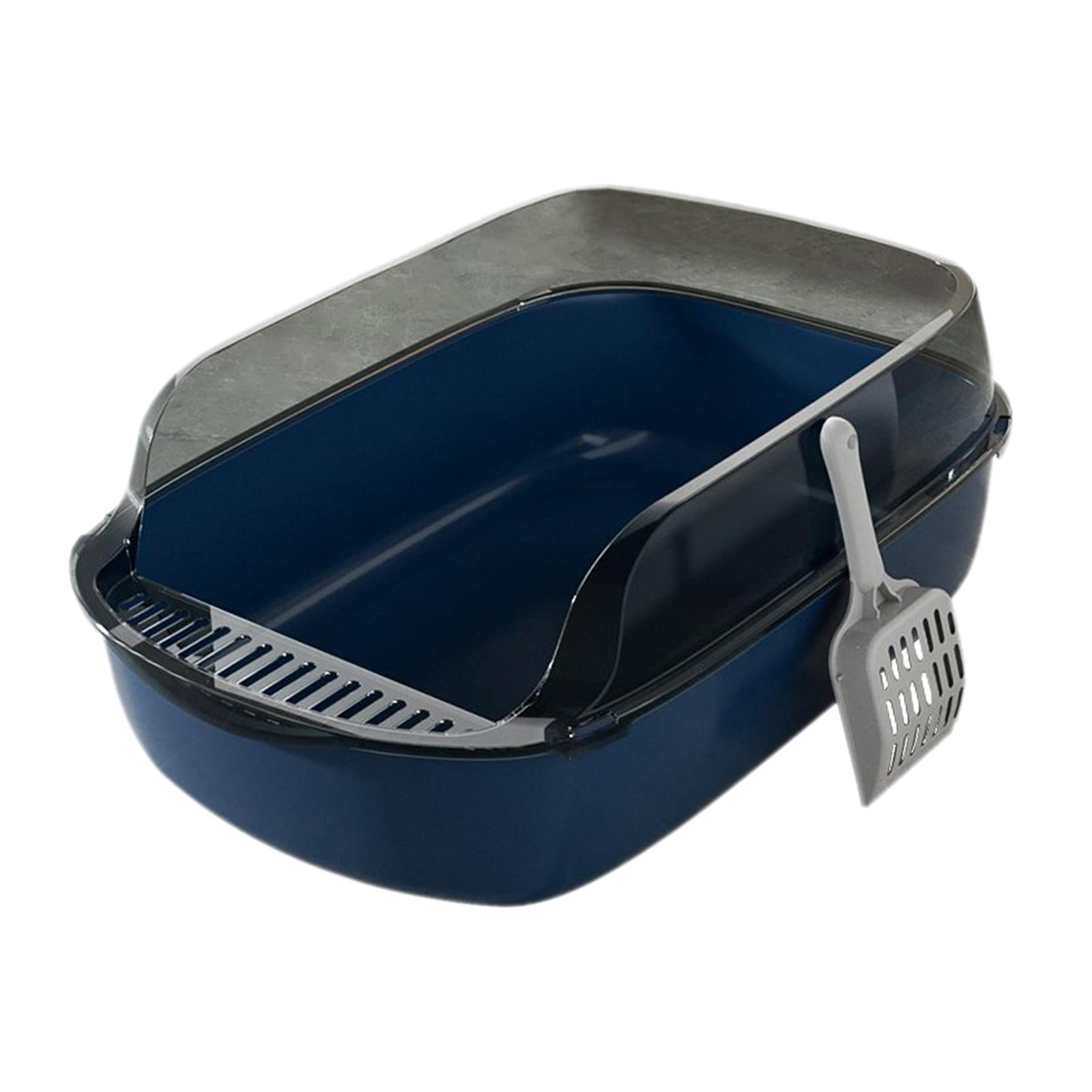 Cat , Cat Toilet, Large Cat Bedpan Stain Resistant, Easy to Clean, Semi Enclosed Scatter Kitty Litter Open Top Kitty