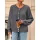 thumbnail image 5 of Suéter PRETTYGARDEN Gris Medio Liviano Cardigan con Botones, 5 of 8