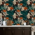 thumbnail image 5 of Peel and Stick Wallpaper Contact Paper Zebra Tropical Jungle Tropical Leaves Bird Paradise Flower Dense Self Adhesive and Removable 17.7in x 118in, 5 of 8