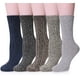 thumbnail image 1 of Calcetines de invierno MQELONG para mujer, 5 pares, algodón grueso y suave, 1 of 6