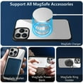 thumbnail image 3 of Magnetic Clear for iPhone 14 Pro Case Compatible with Magsafe[Non-Yellowing] [Military Grade Tested] Hard PC with Soft Edges Cover, Slim Shockproof Case for 14 Pro 6.1 Inch,BlackClear, 3 of 13