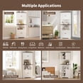 thumbnail image 3 of 63" Tall Farmhouse Corner Cabinet with 4 Doors and 5 Storage Shelves, Farmhouse Storage Cabinet with Barn Door Design, Home Space Saver for Living Room, Kitchen, Laundry Room, 3 of 9