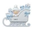 thumbnail image 4 of Ornaments by Elves Personalized Baby on Blue Sleigh Christmas Ornament 2024 Gift Box Decor .25lbs, 4 of 10