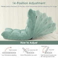 thumbnail image 4 of WSSYzyzf Floor Chair with Back Support 14 Adjustable Positions Padded Sleeper Bed Couch Recliner Gaming Floor Chair for Meditation Adults Living Room Green, 4 of 18