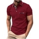 thumbnail image 1 of Camisetas de Manga Corta Casual Patchwork Imprimir Flap Bolsillo Cuello Redondo Camiseta para Ejercicio de Verano Diario, 1 of 6