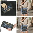 thumbnail image 3 of ZUXONGSY Dragonfly Flower Print Leather Crossbody Purse Wallet Set for Women, Multi Pockets Satchel Purse Medium Size Zipper Shoulder Hobo Bag with PU Leather Wallet, 3 of 5