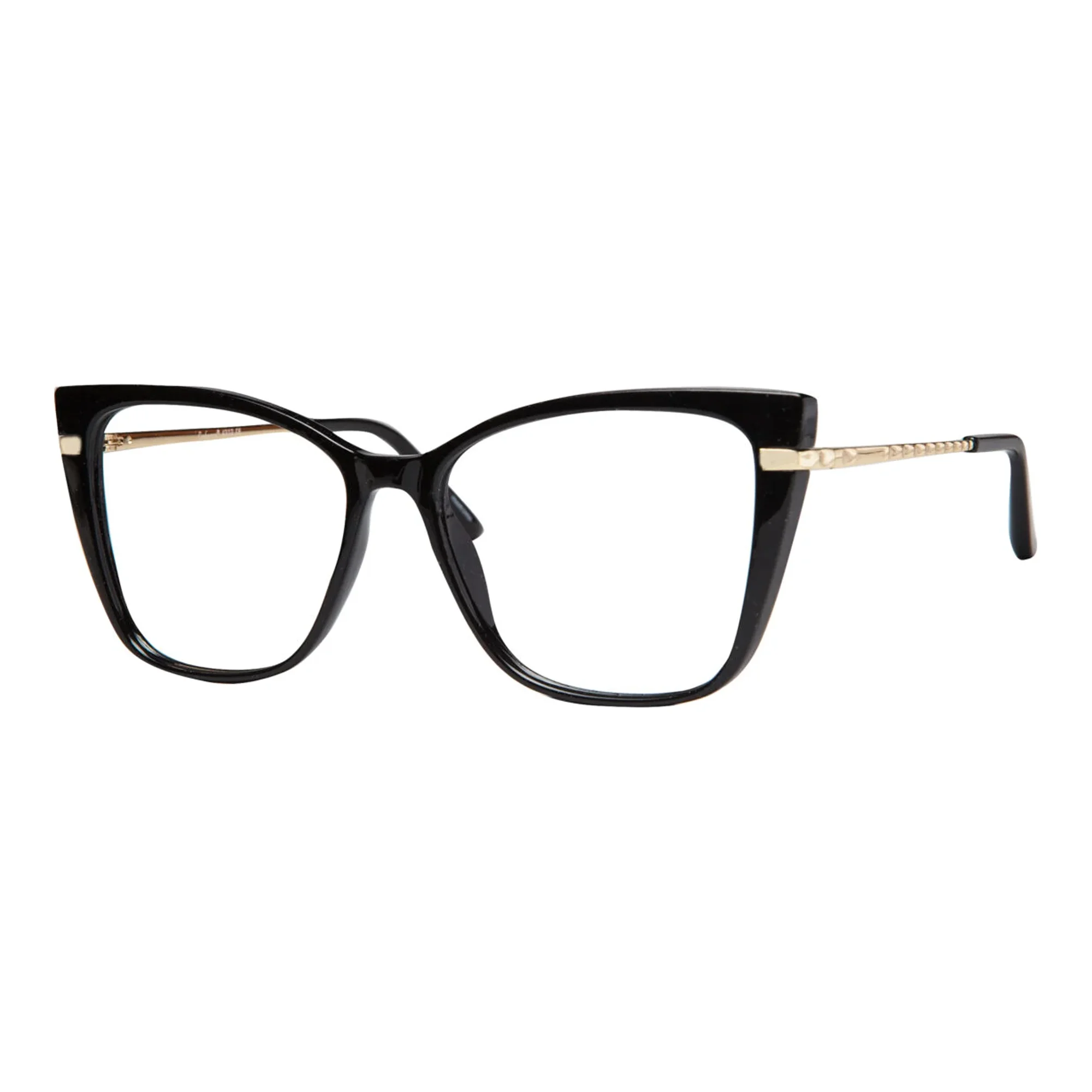 Enhance EN4312 Eyeglasses Black Gold Size Large 55-16-140 Women Frame