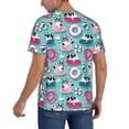 thumbnail image 2 of Zufioo Dogs With Swimming Print Men's Baseball Short Sleeve, Moisture Wicking Button-Down Hip Hop Tee-XX-Large, 2 of 7
