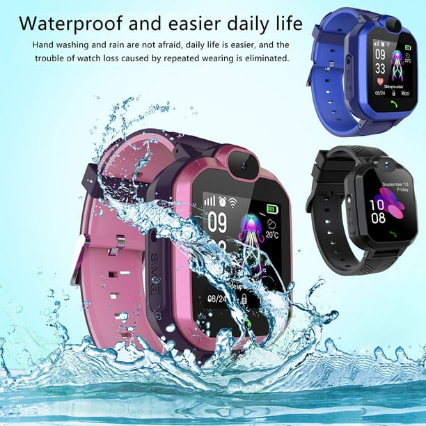 Ganfancp Reloj Inteligente para Niños, Reloj Telefónico, Posicionamiento Gps, Fotografía con Pantalla de Alta Definición, Reloj Inteligente para Estudiantes Ofertas Flash 1*Reloj, 1*Cable de Carga, 1