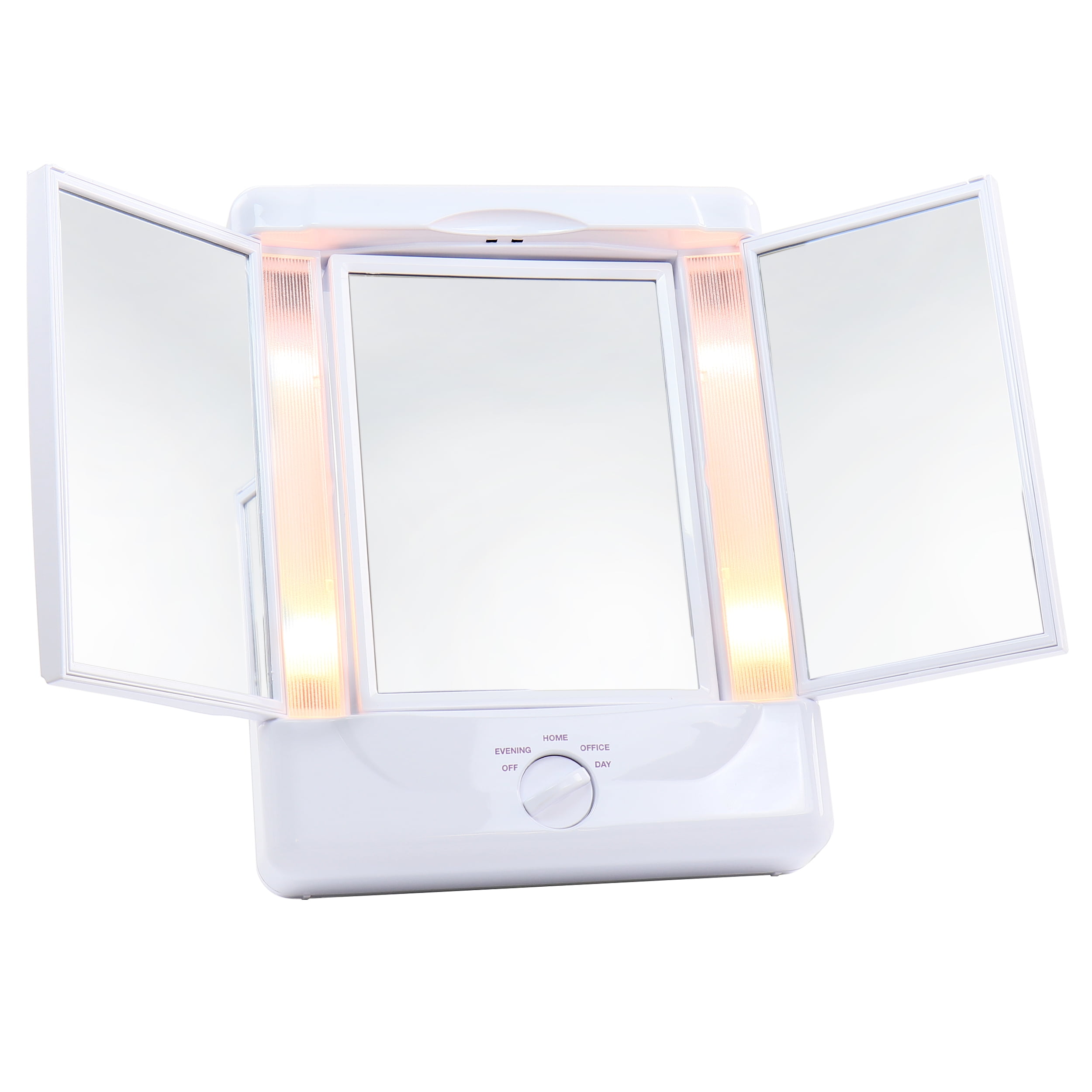 Conair Reflections Two Sided Incandescent Lighted Makeup Mirror, White