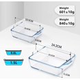 thumbnail image 2 of Square Borosilicate Glass Baking Dish With Handle, 0.8L/1.5L, Multi-Specification Collocation, 2 of 8