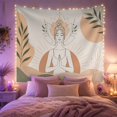 thumbnail image 2 of Line Woman Meditative with Pose Hands Joined Chest, Serene Watercolor for Plant Lovers, Botanical Wall Art, Mother'S Day Gift, Tapestry Wall Hanging for Bedroom and Dorm, 2 of 7