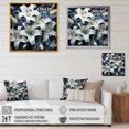 thumbnail image 4 of Designart "Charming Pure Beauty Of White And Blue Lilies" Lilies Floater Framed Canvas Wall Art, 4 of 5