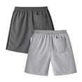thumbnail image 5 of HILEELANG 5-15T Boys 2-Pack Quick Dry Athletic Sweat Shorts, Elastic Waist Active Shorts with Zipper Pockets for Kids Youth, 5 of 10