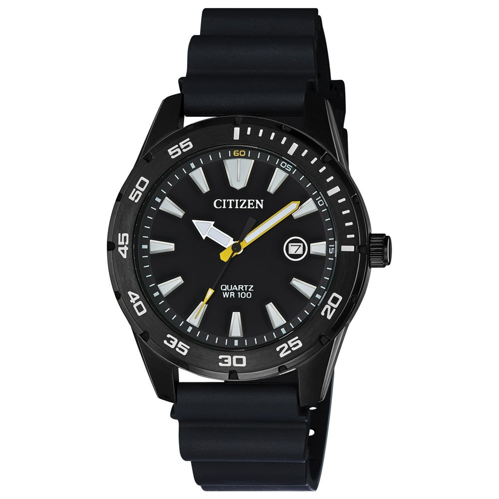 all black citizen watch men's