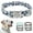 Flower-Deep Blue, variant on Pet Artist Nylon Cotton Personalized Dog Collar Pet Nameplate Custom Engrave ID Tag Collars