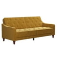 thumbnail image 3 of Novogratz Vintage Tufted Split Back 81.5" Futon, Mustard Yellow Velvet, 3 of 21