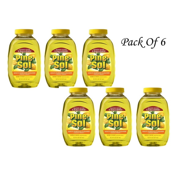 Pine-Sol Multi Surface Cleaner, Lemon Fresh 10.75 Oz (Pack Of 6)