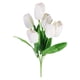 thumbnail image 1 of Ramo de flores de seda de tulipanes artificiales - Tallos de tulipán sintéticos para arreglos florales de boda, centros de mesa para la decoración de despachos en casa, de una sola pieza, 1 of 9