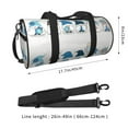 thumbnail image 4 of Xecao Snow Gnome for Winter print Round Travel Duffel Bag is a foldable gym bag with an inner pocket, perfect for travel sports, 4 of 8