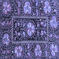 thumbnail image 1 of Ahgly Company Machine Washable Indoor Square Abstract Blue Modern Area Rugs, 3' Square, 1 of 4