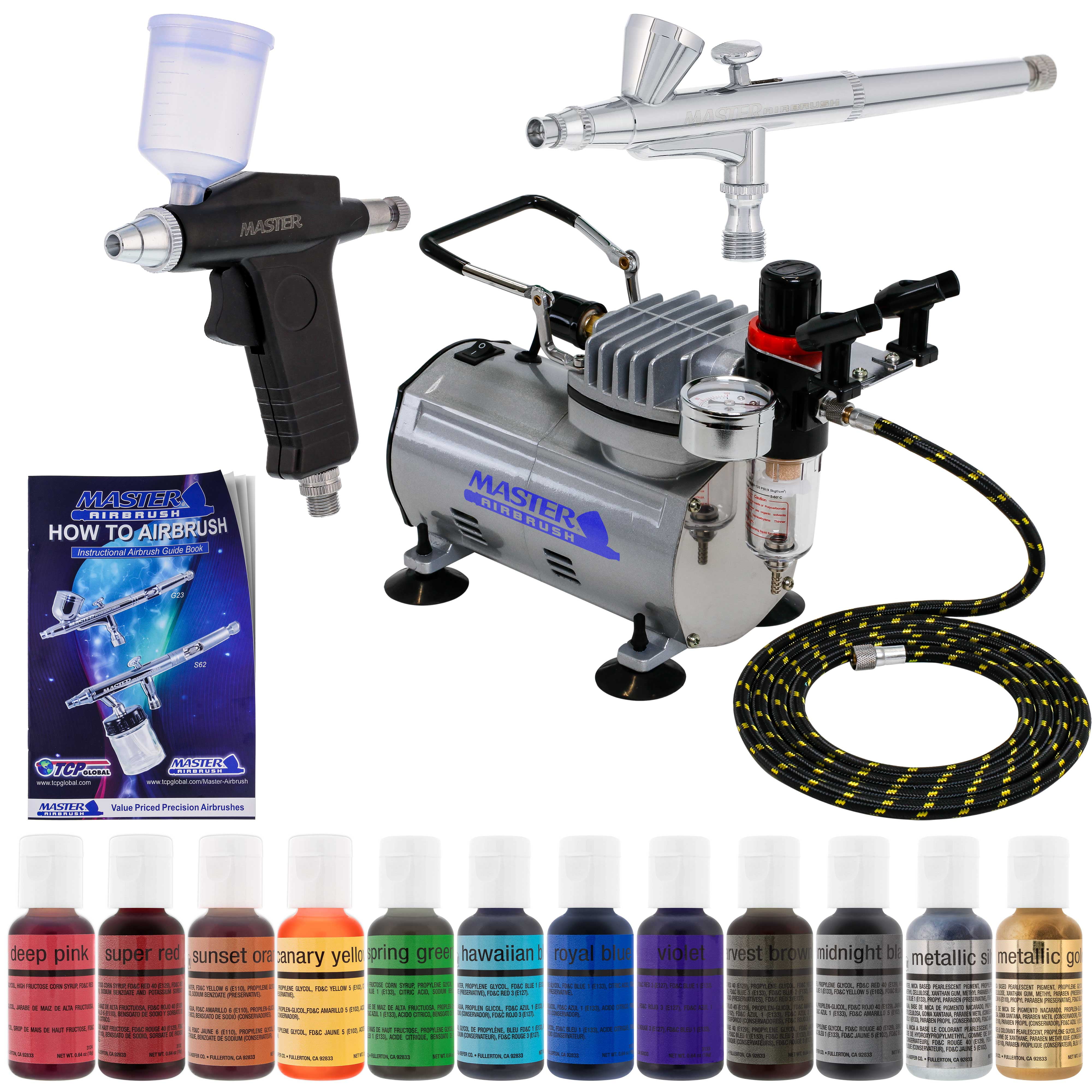 Super Deluxe CAKE DECORATING AIRBRUSH SYSTEM KIT SET W