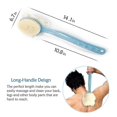 thumbnail image 3 of 2 In 1 Bath Body Brush With Soft Loofah And Bristles Back Scrubber With Curved Long Handled Shower Brush Banmo, 3 of 5