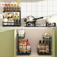 thumbnail image 5 of Under Sink Organizer, 2 Pack Height Adjustable Under Sink Organizers and Storage, 2 Tier Pull Out Drawer Cabinet Storage for Kitchen Bathroom, 5 of 6
