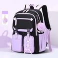 thumbnail image 2 of gcong Stylish Large Capacity Lightweight School Backpack For Daily Use Travel Bookbag With Multiple Compartments Purple, 2 of 3