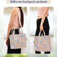 thumbnail image 4 of FORMRS Womens Corduroy Tote Bag Crossbody Shoulder Purse Handbag with Detachable Strap, Gray Floral Pattern, 4 of 7