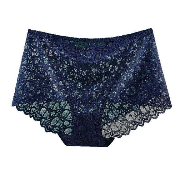 Bigersell Period Panties Women Clearance Crotchless Panties Seamless Panty Style P-1674 Polyester Bikini Panties High Waisted Thong Briefs High Waist Women's Bikini Panties Blue XXL