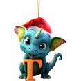 thumbnail image 3 of 26 letras colgantes de Navidad 2D lindo dragón bebé colgante adorno de árbol decoraciones de encanto acrílico hogar árbol de Navidad adornos regalos, 3 of 5