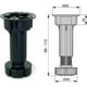 thumbnail image 4 of 4-Pack Adjustable Plastic Legs, Black, 100mm with Accessories for Kitchen and Bathroom., 4 of 4