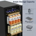 thumbnail image 3 of TITTLA Beverage Refrigerator with Glass Door,130 Cans 3.1 Cubic Feet Under Counter ,with Basket Design for Soda, Beer or Fruit,Silver, 3 of 13