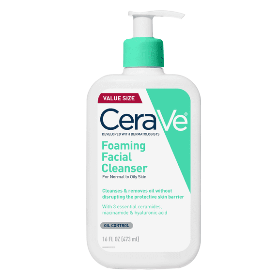 CeraVe Foaming Facial Skin Care Cleanser Oil Control Face & Body Wash for Normal to Oily Skin 16 fl oz