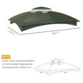 thumbnail image 3 of Outsunny 10' x 12' Gazebo Canopy Replacement, 2-Tier Outdoor Gazebo Cover Top Roof with Drainage Holes, (TOP ONLY), Green, 3 of 6