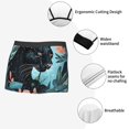 thumbnail image 3 of Wukai Black Panther Floral Illustration Print Men’s Underwear Breathable Boxer Brief for Men,&nbsp;Moisture Wicking & Breathable-Small, 3 of 5