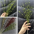 thumbnail image 4 of Christmas Artificial Glitter Berry Stem Decorations, Decorative Bead Sticks Xmas Picks Glittery Twigs Branches for Christmas Tree Wreath Gift Vase Home Decor Party Ornaments Green 10 PCS, 4 of 7