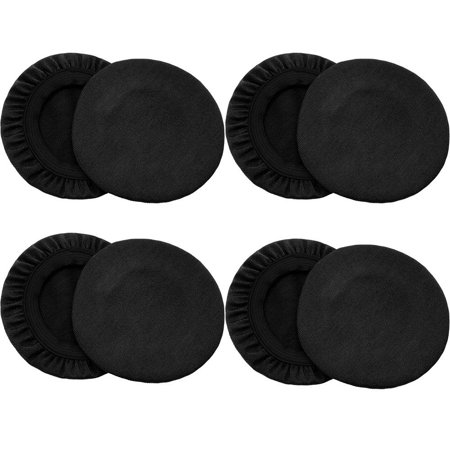 4 Pairs Breathable Sanitary Earcup Protectors Lycra Stretchable Headphone Covers Headphones Protective Dust Proof Earpad Covers Earpad Covers 10CM-BLACK