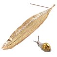 thumbnail image 1 of Juego de soporte de incienso de hojas grandes con bonito caracol, quemador de cenizas dorado para decoración del hogar Fokelyi 223054-1, 1 of 8