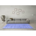 thumbnail image 3 of Ahgly Company Machine Washable Indoor Square Oriental Blue Industrial Area Rugs, 7' Square, 3 of 4