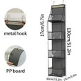 thumbnail image 3 of OhhGo Over The Door Hanging Pantry Organizer 4-Shelf Behind The Door Storage Organizer with Clear Plastic Pockets Large Capacity for Closet Bedroom Bathroom (Grey), 3 of 10