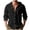 Black, variant on Busydd Shirts for Men Casual Oversized Drawstring Linen Shirt Solid Color Long Sleeve Button Hooded Men's Clothing 4XL