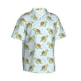 thumbnail image 2 of Daiia Cartoon Sea Turtle Hawaiian Shirt for Men Gentle Cotton Regular Short Sleeve Casual-3X-Large, 2 of 9
